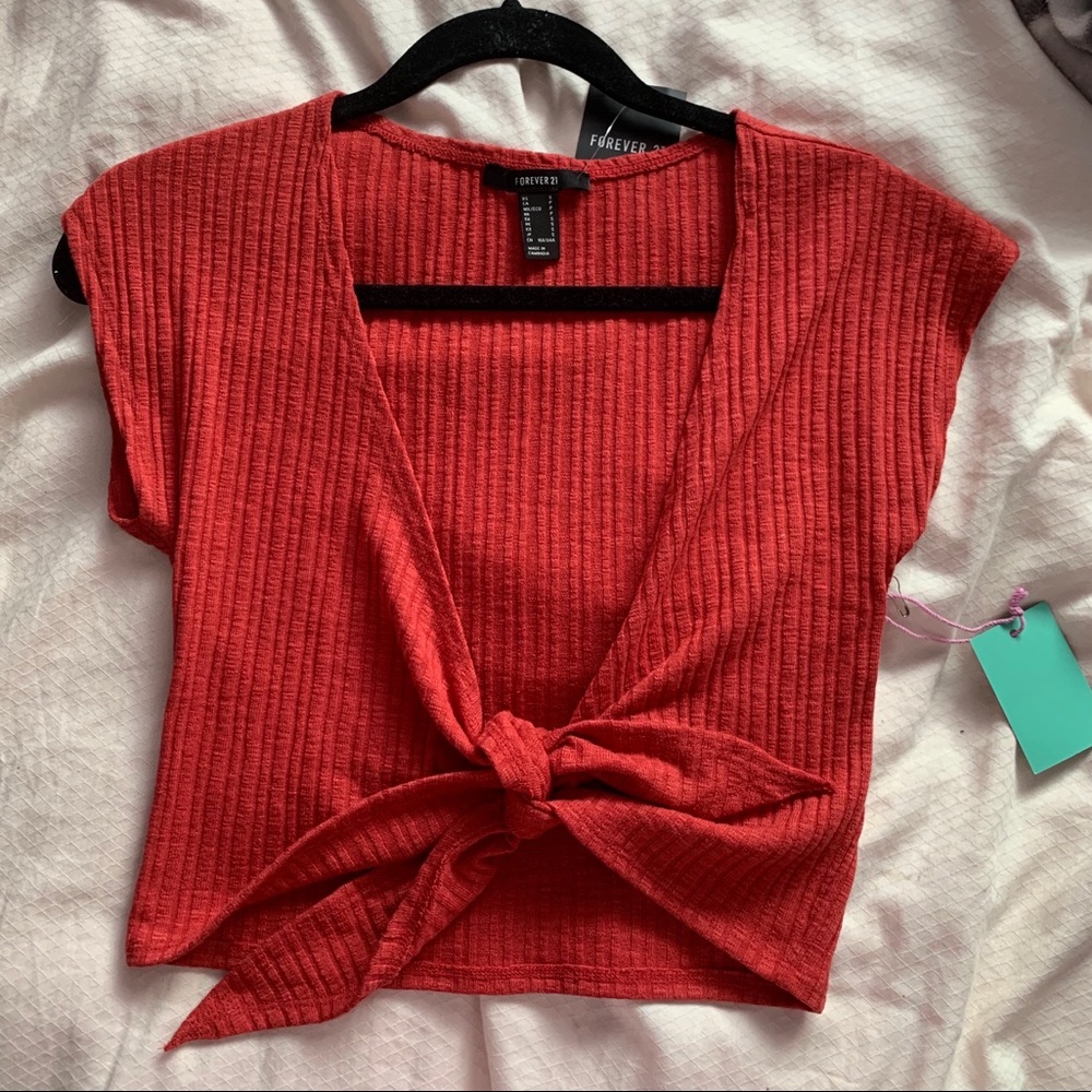 Forever21 Tie Front Top